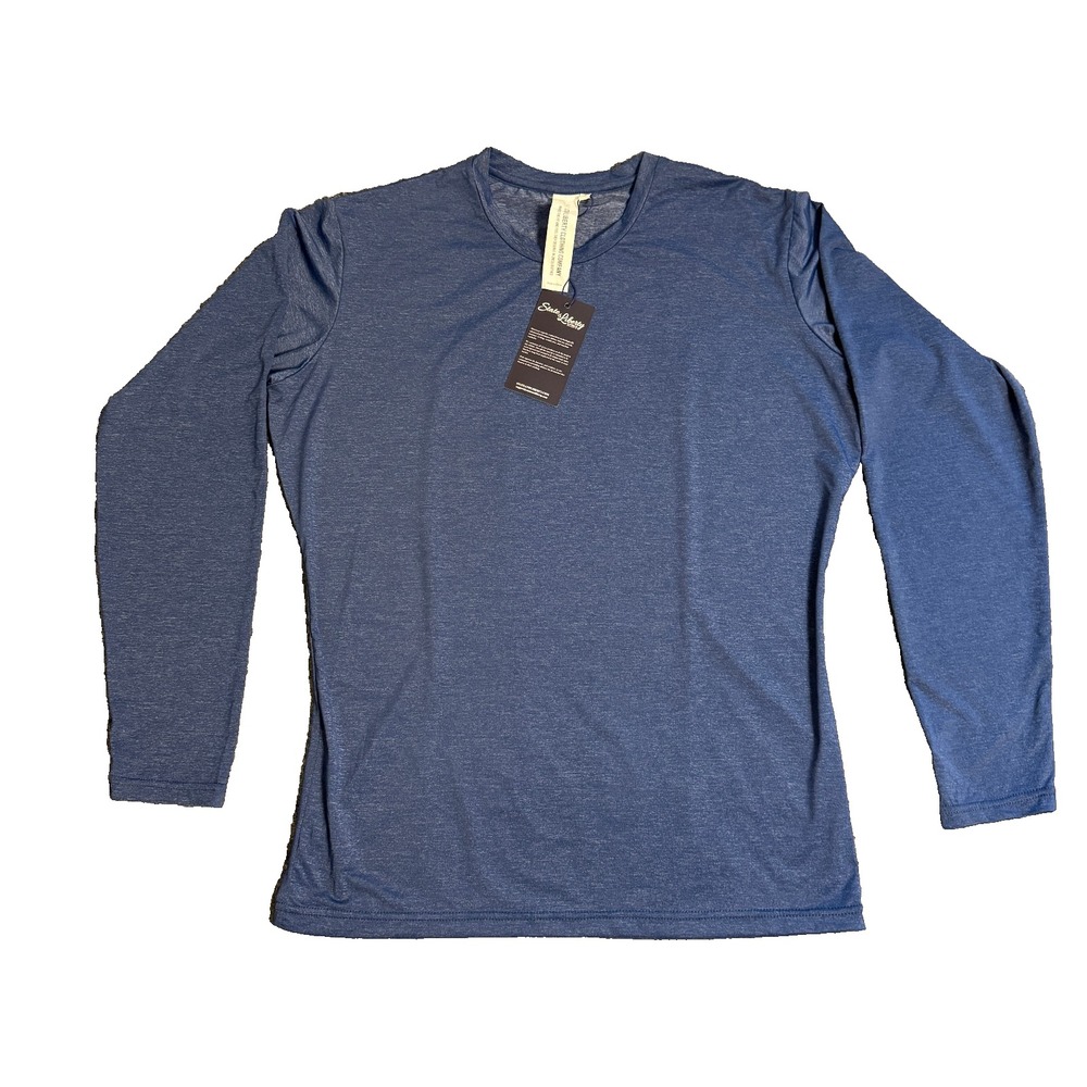 State & Liberty Mens Sz S NWT Performance Long Sleeve Crewneck Tee Shirt Blue